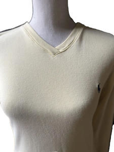 Ralph Lauren Sport Shirt Women's Size L 100% Cotton Yellow